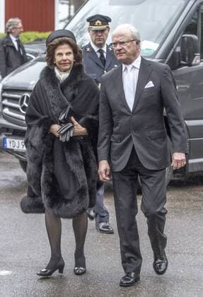 Funeral of Niclas Silfverschiöld 2017-05-11 Carl Gustav de Suede;Silvia de Suede Sollebrunn Sweden  516249