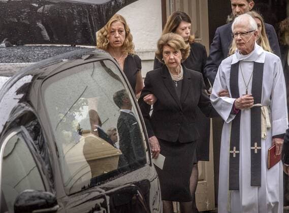 Funeral of Niclas Silfverschiöld 2017-05-11 Christina de Suede;Princesse Desiree de Suede Sollebrunn Sweden  516249