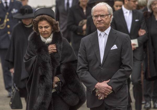 Funeral of Niclas Silfverschiöld 2017-05-11 Carl Gustav de Suede;Silvia de Suede Sollebrunn Sweden  516249
