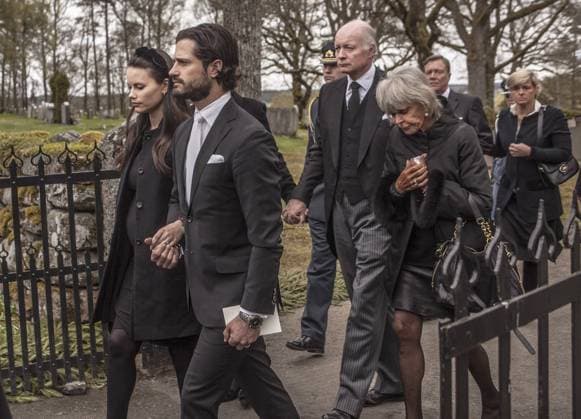 Funeral of Niclas Silfverschiöld 2017-05-11 Carl Philip de Suede;Sofia Hellqvist (Sofia de Suede);Princesse Birgitta de Suede Sollebrunn Sweden  516249