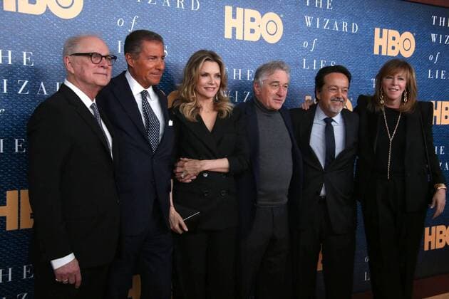 May 11, 2017 - New York, N.Y, USA - BARRY LEVINSON, RICHARD PLEPLER, MICHELLE PFEIFFER , ROBERT DE NIRO attend the HBO Films presentation of The Wizard of Lies New York Premiere.The Museum of Modern Art- NYC.May 11, 2017.Photos by , Globe Photos Inc. New York USA - ZUMAms4_ 20170511_zaa_ms4_013 Copyright: xSoniaxMoskowitzx