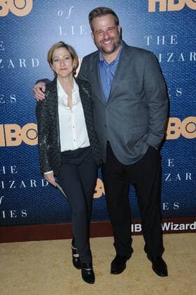 The The Wizard Of Lies New York Premiere at The Museum of Modern Art on May 11, 2017 in New York City Edie Falco;Stephen Wallem New York United States  516364