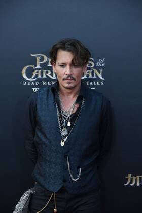Johnny Depp and Orlando Bloom attend the premiere of Pirates of the Caribbean: Dead Men Tell No Tales at Shanghai Disneyland in Shanghai, China on 11th May, 2017.(Photo by TPG)  2017051200727