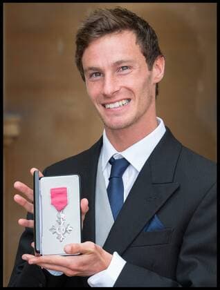 . 12 05 2017. London, United Kingdom. Investitures at Buckingham Palace. Paul Blake, athlete awarded an MBE by the Duke of Cambridge at the Investiture ceremony at Buckingham Palace.  xPetexMaclainex xi-Imagesx IIM-15106-0013
