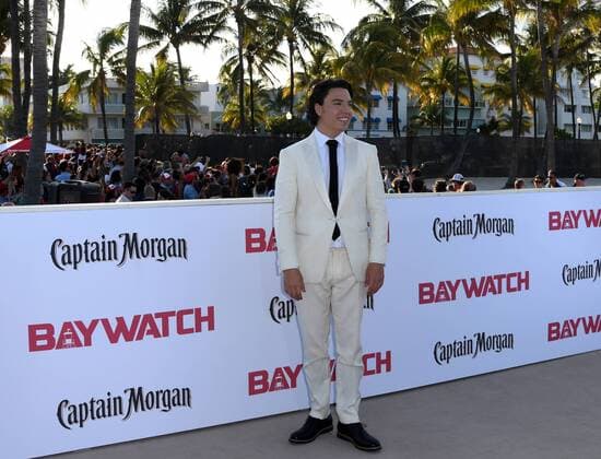Cast member Jon Bass attends the US premiere of the motion picture Baywatch in Lummus Park, Miami Beach, Florida, May 13, 2017. The movie is a remake of the TV series that ran from 1989-2001.  MIA20170513105 GARYxIxROTHSTEIN