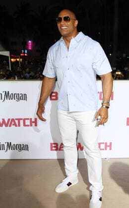 Cast member Dwayne Johnson attends the US premiere of the motion picture Baywatch in Lummus Park, Miami Beach, Florida, May 13, 2017. The movie is a remake of the TV series that ran from 1989-2001.  MIA20170513172 GARYxIxROTHSTEIN