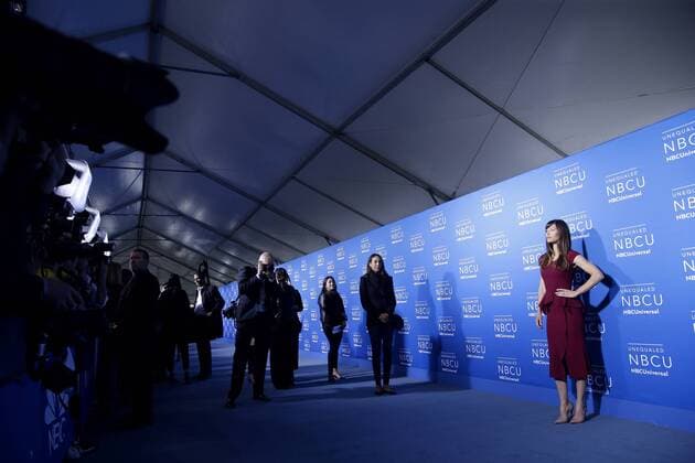 Jessica Biel arrives on the red carpet at the 2017 NBCUniversal Upfront at Radio City Music Hall on May 15, 2017 in New York City.  NYP20170515113 JOHNxANGELILLO