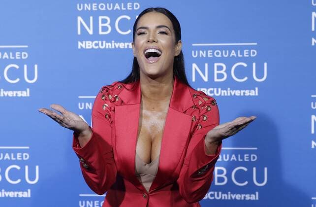Gaby Espino arrives on the red carpet at the 2017 NBCUniversal Upfront at Radio City Music Hall on May 15, 2017 in New York City.  NYP20170515146 JOHNxANGELILLO