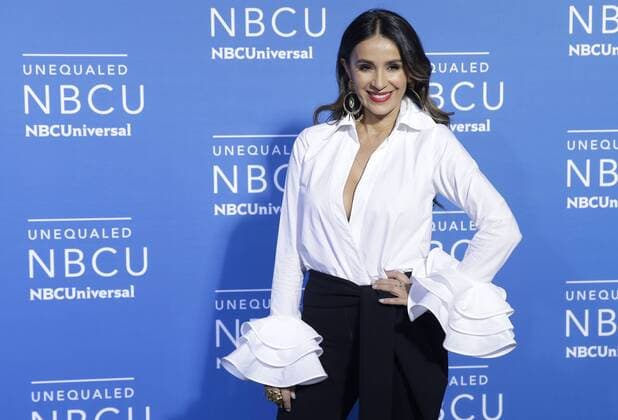 Catherine Siachoque arrives on the red carpet at the 2017 NBCUniversal Upfront at Radio City Music Hall on May 15, 2017 in New York City.  NYP20170515149 JOHNxANGELILLO