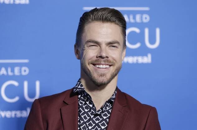 Derek Hough arrives on the red carpet at the 2017 NBCUniversal Upfront at Radio City Music Hall on May 15, 2017 in New York City.  NYP20170515199 JOHNxANGELILLO