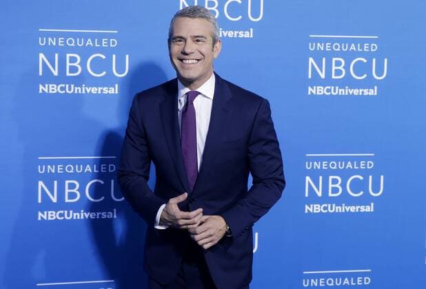 Andy Cohen arrives on the red carpet at the 2017 NBCUniversal Upfront at Radio City Music Hall on May 15, 2017 in New York City.  NYP20170515138 JOHNxANGELILLO