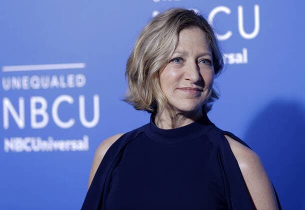 Edie Falco arrives on the red carpet at the 2017 NBCUniversal Upfront at Radio City Music Hall on May 15, 2017 in New York City.  NYP20170515169 JOHNxANGELILLO