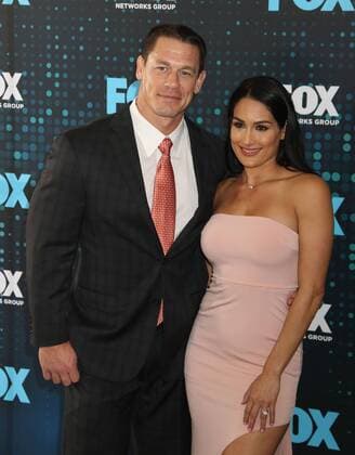 May 15, 2017 - New York, New York, U.S. - Actor, wrestler JOHN CENA and NIKKI BELLA attend the 2017 FOX Upfront held Wollman Rink in Central Park. New York U.S. - ZUMAk03_ 20170515_zaf_k03_041 Copyright: xNancyxKaszermanx
