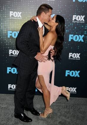 May 15, 2017 - New York, New York, U.S. - Actor, wrestler JOHN CENA and NIKKI BELLA attend the 2017 FOX Upfront held Wollman Rink in Central Park. New York U.S. - ZUMAk03_ 20170515_zaf_k03_060 Copyright: xNancyxKaszermanx