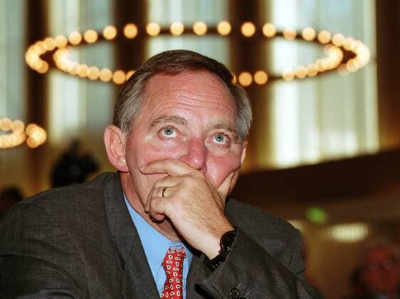 Wolfgang Schaeuble , CDU - Parteivorsitzender und CDU CSU - Fraktionsvorsitzender im Bundestag. 17.11.1998 , Bonn Deutschland Copyright: xThomasxImox