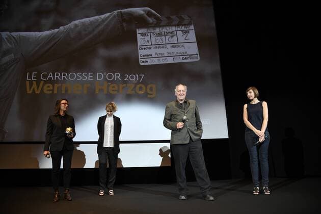 QUINZAINE DES REALISATEURS - Opening Ceremony - Werner Herzog receives the Carosse d Or Werner Herzog Cannes France  518502