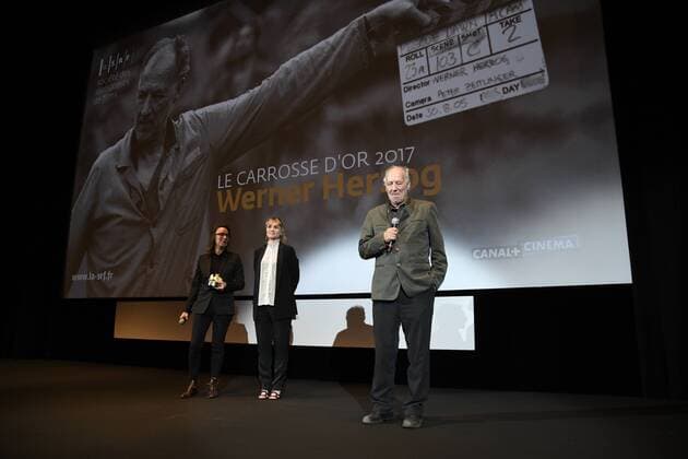 QUINZAINE DES REALISATEURS - Opening Ceremony - Werner Herzog receives the Carosse d Or Werner Herzog Cannes France  518502