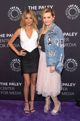 May 18, 2017 - Beverly Hills, California, USA - Sarah Hyland,Abigail Breslin attend The Paley Center for Media presentation of the new ABC Musical Dirty Dancing at Paley the Center for Media on May 18th, 2017 in Beverly Hills, California.Photo:Tony Lowe Globephotos Beverly Hills USA - ZUMAg198 20170518_zaa_g198_043 Copyright: xALowex