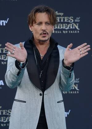 Cast member Johnny Depp attends the premiere of the premiere of the motion picture fantasy Pirates of the Caribbean: Dead Men Tell No Tales at the Dolby Theatre in the Hollywood section of Los Angeles on May 18, 2017. Storyline: Captain Jack Sparrow searches for the legendary trident of Poseidon, a powerful artifact that bestows upon its possessor total control over the seas.  LAP2017051810 JIMxRUYMEN
