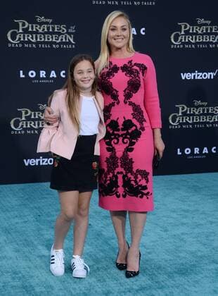 Actress Elisabeth Röhm and her daughter Easton August Anthony Wooster attend the premiere of the premiere of the motion picture fantasy Pirates of the Caribbean: Dead Men Tell No Tales at the Dolby Theatre in the Hollywood section of Los Angeles on May 18, 2017. Storyline: Captain Jack Sparrow searches for the legendary trident of Poseidon, a powerful artifact that bestows upon its possessor total control over the seas.  LAP2017051864 JIMxRUYMEN