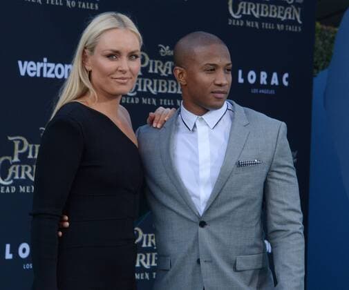Professional skier Lindsey Vonn (L) and Kenan Smith attend the premiere of the premiere of the motion picture fantasy Pirates of the Caribbean: Dead Men Tell No Tales at the Dolby Theatre in the Hollywood section of Los Angeles on May 18, 2017. Storyline: Captain Jack Sparrow searches for the legendary trident of Poseidon, a powerful artifact that bestows upon its possessor total control over the seas.  LAP2017051870 JIMxRUYMEN
