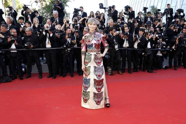 Li Yuchun at the Okja premiere during the 70th Cannes Film Festival at the Palais des Festivals on May 19, 2017 in Cannes, France Foto:xD.xBedrosianx xFuturexImage