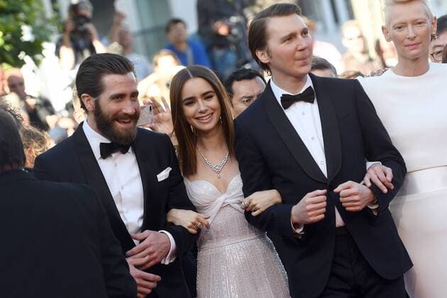 217762 Degun-Paoli Starface 2017-05-19 Cannes France 70eme Festival International du Film de Cannes. Montee des Marches du film Okja. . 70th International Cannes Film Festival. Red Carpet of Okja movie. Gyllenhaal, Jake; Dano, Paul; Collins, Lily  Copyright: xDegun-Paolix STAR_217762_036
