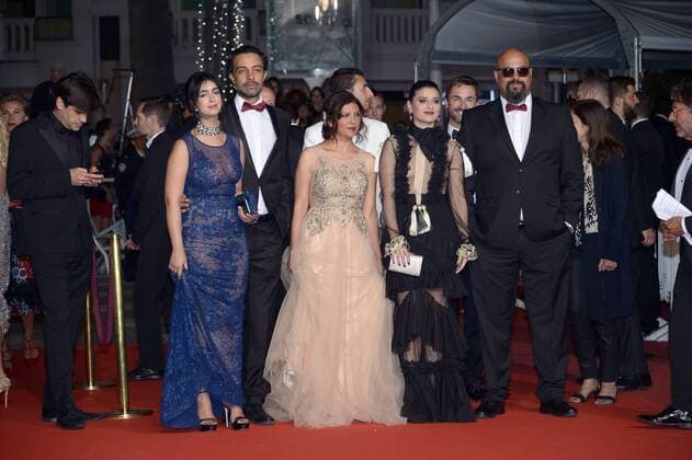 217765 Degun-Paoli Starface 2017-05-19 Cannes France 70eme Festival International du Film de Cannes. Montee des Marches du film Jupiter s Moon . 70th International Cannes Film Festival. Red Carpet of Jupiter s Moon movie Ben Hania, Kaouther; Al Ferjani, Mariam; Zrelli, Ghanem  Copyright: xDegun-Paolix STAR_217765_001
