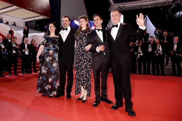 Viktoria Petranyi, Kornel Mundruczo, Kata Weber, Zsombor Jeger and Merab Ninidze at the Jupiter s Moon premiere during the 70th Cannes Film Festival at the Palais des Festivals on May 19, 2017 in Cannes, France Foto:xD.xBedrosianx xFuturexImage