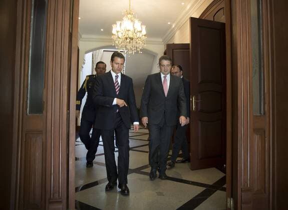 Bundesaussenminister Sigmar Gabriel trifft den mexikanischen Praesidenten Enrique Pena Nieto in Mexiko Stadt. 19.05.2017, Mexico City Mexico Copyright: xThomasxKoehlerx