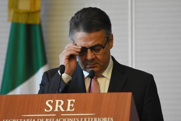 May 19, 2017 - Mexico City, Mexico - Sigmar Gabriel , Minister for Foreign Affairs of Germany is seen during his speech during a press conference at Ministry of Foreign Affairs of Mexico on May 19, 2017 Mexico City Mexico  - ZUMAn230 20170519_zaa_n230_368 Copyright: xCarlosxTischlerx