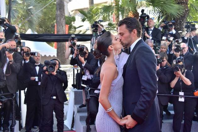 70th Cannes Film Festival - Premiere of 120 Battements par Minute Sarah Sampaio;Oliver Ripley (Sarah Sampaio s boyfriend) Cannes France  519206