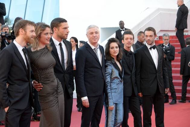 May 20, 2017 - Cannes, France - CANNES, FRANCE - MAY 20: (L-R) Nahuel Perez Biscayart, Aloise Sauvage, director Robin Campillo, Arnaud Valois, Arnaud Valois , Felix Maritaud, Adele Haenel and Antoine Reinartz attend the 120 Beats Per Minute (120 Battements Par Minute) screening during the 70th annual Cannes Film Festival at Palais des Festivals on May 20, 2017 in Cannes, France. Cannes France - ZUMAi09_ 20170520_zaf_i09_046 Copyright: xFrederickxInjimbertx
