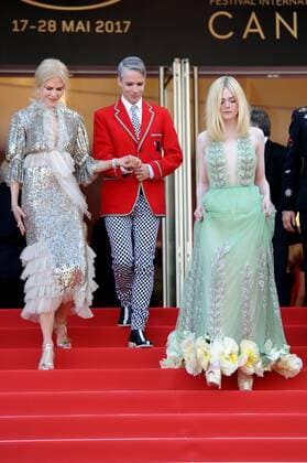 70th Cannes Film Festival 2017, Exit Red Carpet film : How to talk at girls at parties Pictured : Nicole Kidman, Elle Fanning, John Cameron Mitchell  Copyright: xAlbertoxTerenghi Cannesx xIPAx xCannesx