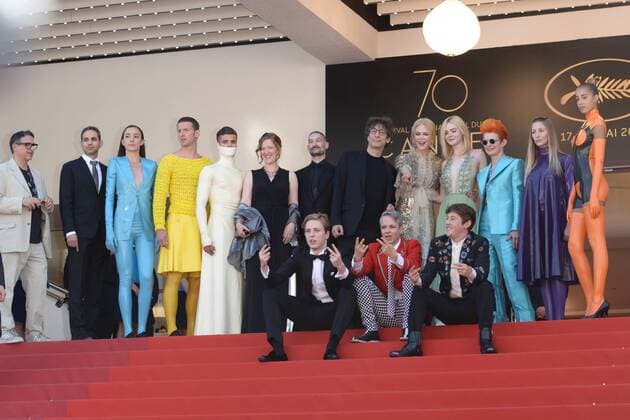 May 21, 2017 - Cannes, France - CANNES, FRANCE - MAY 21: Actresses Nicole Kidman, Elle Fanning, actors Alex Sharp, AJ Lewis, director John Cameron Mitchell and the cast of the movie attend the How To Talk To Girls At Parties screening during the 70th annual Cannes Film Festival at Palais des Festivals on May 21, 2017 in Cannes, France Cannes France - ZUMAi09_ 20170521_zaf_i09_032 Copyright: xFrederickxInjimbertx