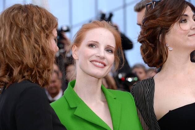 217837 Degun-Paoli Starface 2017-05-21 Cannes France 70eme Festival International du Film de Cannes. Montee des Marches du film The Meyerowitz Stories . 70th International Cannes Film Festival. Red Carpet of The Meyerowitz Stories movie Jaoui, Agnès; Chastain, Jessica; Ade, Maren  Copyright: xDegun-Paolix STAR_217837_043