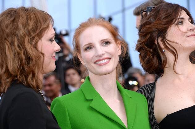 217837 Degun-Paoli Starface 2017-05-21 Cannes France 70eme Festival International du Film de Cannes. Montee des Marches du film The Meyerowitz Stories . 70th International Cannes Film Festival. Red Carpet of The Meyerowitz Stories movie Jaoui, Agnès; Chastain, Jessica; Ade, Maren  Copyright: xDegun-Paolix STAR_217837_044