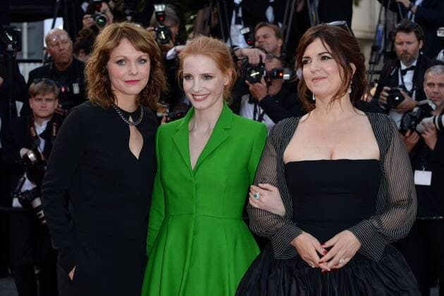 70th Cannes Film Festival 2017, Red carpet film The Meyerowitz Stories . Pictured: Agnes Jaoui, Jessica Chastain, Maren Ade  Copyright: xSimonexComix xCannesx xIPAx xCannesx