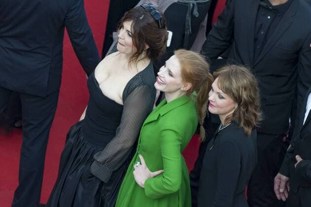217839 Scanella Starface 2017-05-21 Cannes France 70eme Festival International du Film de Cannes. Montee des Marches du film The Meyerowitz Stories . 70th International Cannes Film Festival. Red Carpet of The Meyerowitz Stories movie . Jaoui, Agnès; Chastain, Jessica; Ade, Maren  Copyright: xScanellax STAR_217839_044