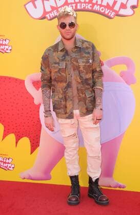 May 21, 2017 - Westwood, CA, United States - 21 May 2017 - Westwood, California - Adam Lambert. Premiere of Dreamwork s Captain Underpants: The First Epic Movie held at Regency Village Theater in Westwood. Photo Credit: AdMedia Westwood United States - ZUMAa123 20170521_zaa_a123_038 Copyright: xBirdiexThompsonx