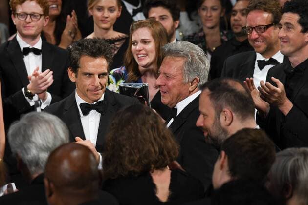 217847 Serge Arnal Starface 2017-05-21 Cannes France Exclusif: 70eme festival International du Film de Cannes. Ambiance fin de projection The Meyerowitz Stories . 70th International Cannes Film Festival. Atmosphere at the end of the screening EXCLUSIVE Hoffman, Dustin; Stiller, Ben  Copyright: xSergexArnalx xStarfacex STAR_217847_020