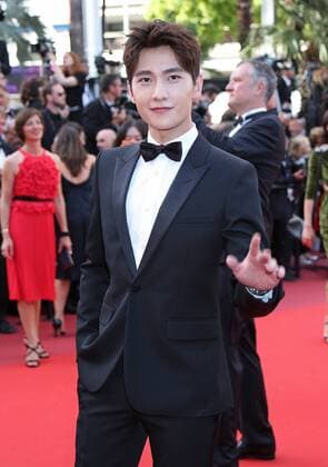 Jing Boran arrives on the red carpet before the screening of the film The Meyerowitz Stories (New and Selected) during the 70th annual Cannes International Film Festival in Cannes, France on May 21, 2017.  CAN20170521085 DAVIDxSILPA
