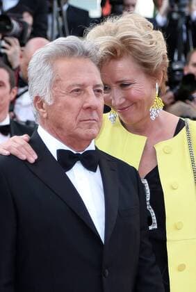 Dustin Hoffman (L) and Emma Thompson arrive on the red carpet before the screening of the film The Meyerowitz Stories (New and Selected) during the 70th annual Cannes International Film Festival in Cannes, France on May 21, 2017.  CAN20170521106 DAVIDxSILPA