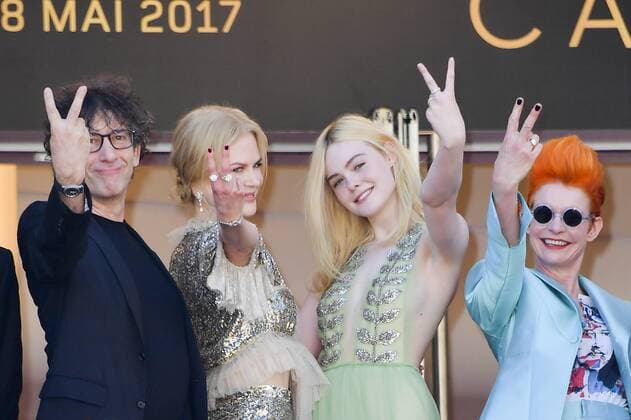 70th Cannes Film Festival - The premiere of How To Talk To Girls At Parties Nicole Kidman;Elle Fanning;Sandy Powell;Neil Gaiman Cannes France  519451