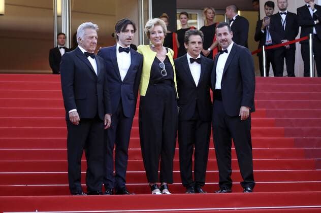 Dustin Hoffman, Noah Baumbach, Emma Thompson, Ben Stiller and Adam Sandler attending the The Meyerowitz Stories premiere during the 70th Cannes Film Festival at the Palais des Festivals in Cannes on May 21, 2017 Foto:xG.xTellierx xFuturexImage