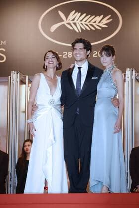 May 21, 2017 - Cannes, France - CANNES, FRANCE - MAY 21: (L-R) Actors Louis Garrel, Berenice Bejo and Stacy Martin attend the Redoubtable (Le Redoutable) premiere during the 70th annual Cannes Film Festival at Palais des Festivals on May 21, 2017 in Cannes, France. Cannes France - ZUMAi09_ 20170521_zaf_i09_105 Copyright: xFrederickxInjimbertx