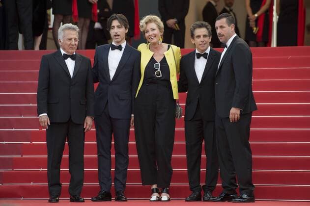 Foto IPP Daniele CifalÃ 21 05 2017 70 Â° Cannes Film Festival The Meyerowitz Stories Red Carpet nella foto : Ben Stiller, Dustin Hoffman , Adam Sandler , Emma Thompson  0