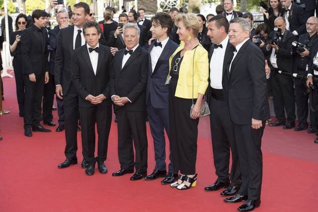 Foto IPP Daniele CifalÃ 21 05 2017 70 Â° Cannes Film Festival The Meyerowitz Stories Red Carpet nella foto : Ben Stiller, Dustin Hoffman , Adam Sandler , Emma Thompson  0