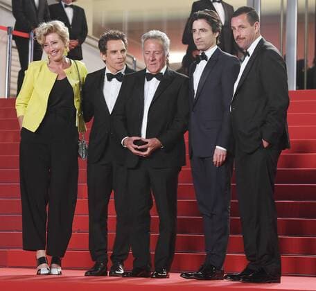 Emma Thompson, Ben Stiller, Dustin Hoffman, Noah Baumbach and Adam Sandler attends the screening of The Meyorowitz Stories at the 70th Cannes Film Festival at Palais des Festivals in Cannes, France. MAY 21st 2017  RHDx171036