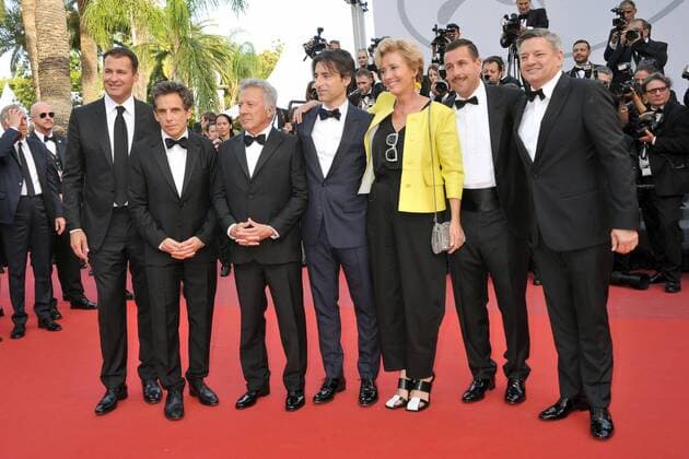 Guest, Ben Stiller, Dustin Hoffman, Noah Baumbach, Emma Thompson, Adam Sandler and Ted Sarandos attending the The Meyerowitz Stories premiere during the 70th Cannes Film Festival at the Palais des Festivals in Cannes on May 21, 2017. Foto:xL.xFontanax xFuturexImage